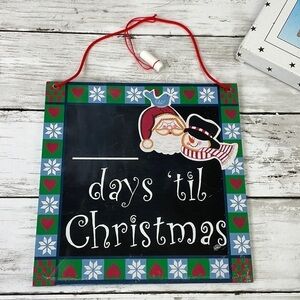 CHRISTMAS COUNT DOWN DECORATIVE SIGN